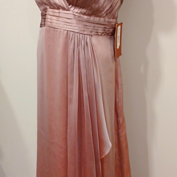 JS Collections Chiffon & Taffeta Empire Waist Gown NEW- Sz. 16 - Picture 4 of 10